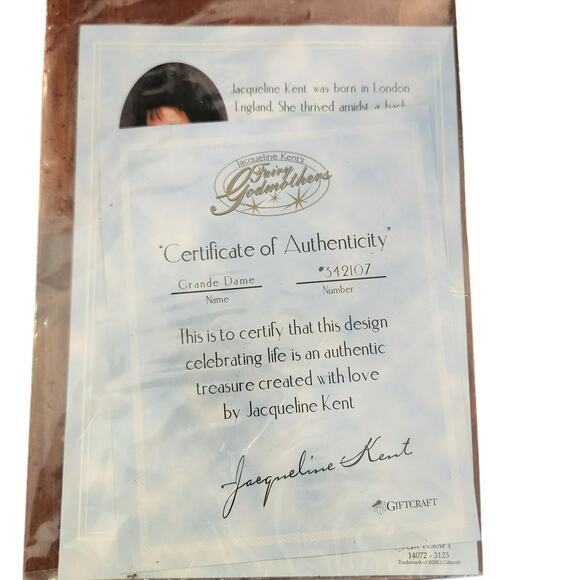 Jaqueline Kent Doll "Grande Dame Angel in Disguise" w/COA and Chair EUC - Picture 13 of 16